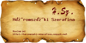 Háromszéki Szerafina névjegykártya